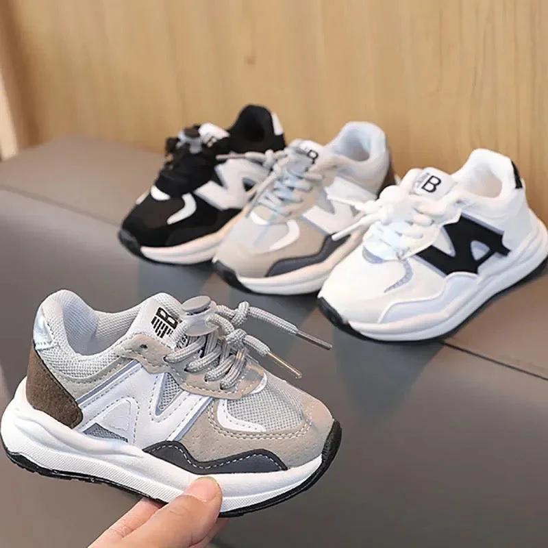 Barnsneakers med snörning – Storlek 21–28 | Andningsbara & Lätta för pojkar och flickor - Bild 2