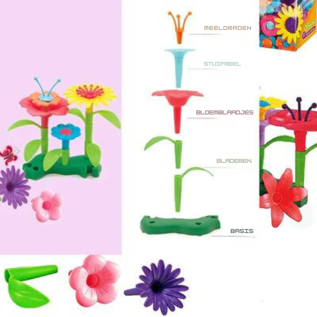 Montessori Blomsterträdgårdsset – Kreativ och Pedagogisk Lek för Barn från 3 År - Bild 5
