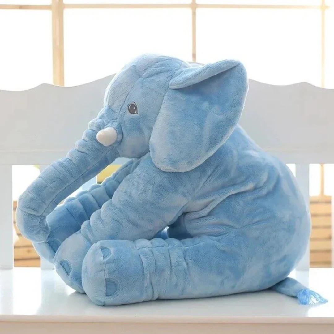 Mjuk plysch elefantgosedjur – Perfekt som babykompis och sovkudde - Bild 8