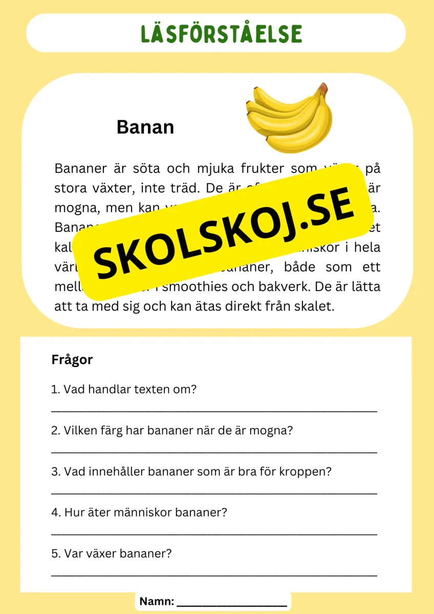 Läsförståelse - Frukter - Bild 9