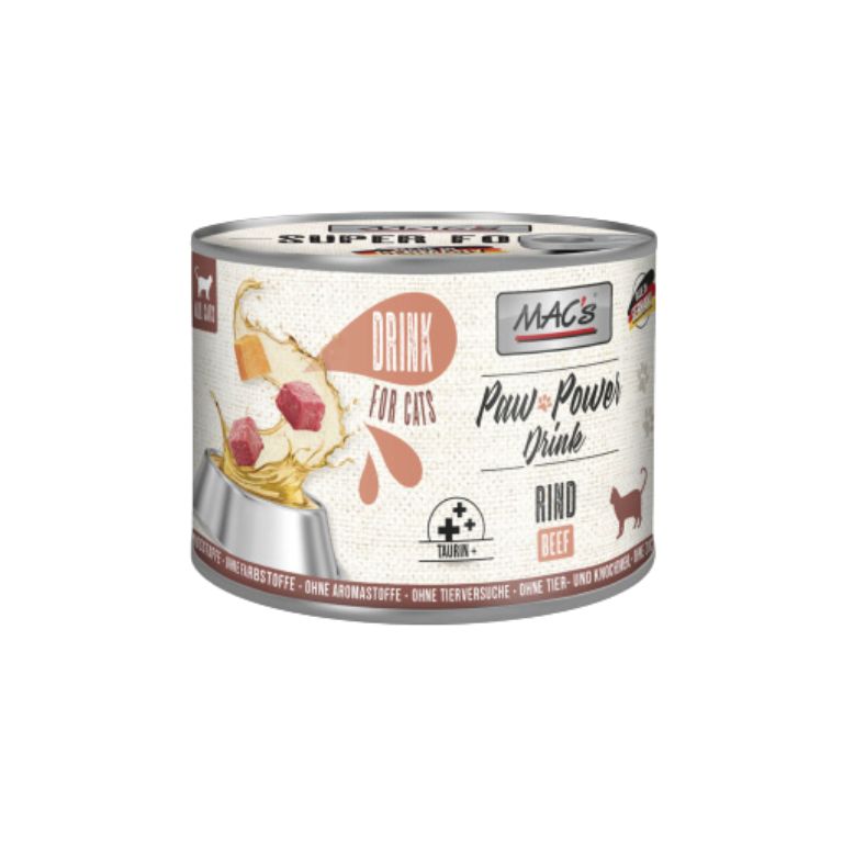 Mac’s Paw Power Drink till katt 6x200g – Nöt - Bild 2