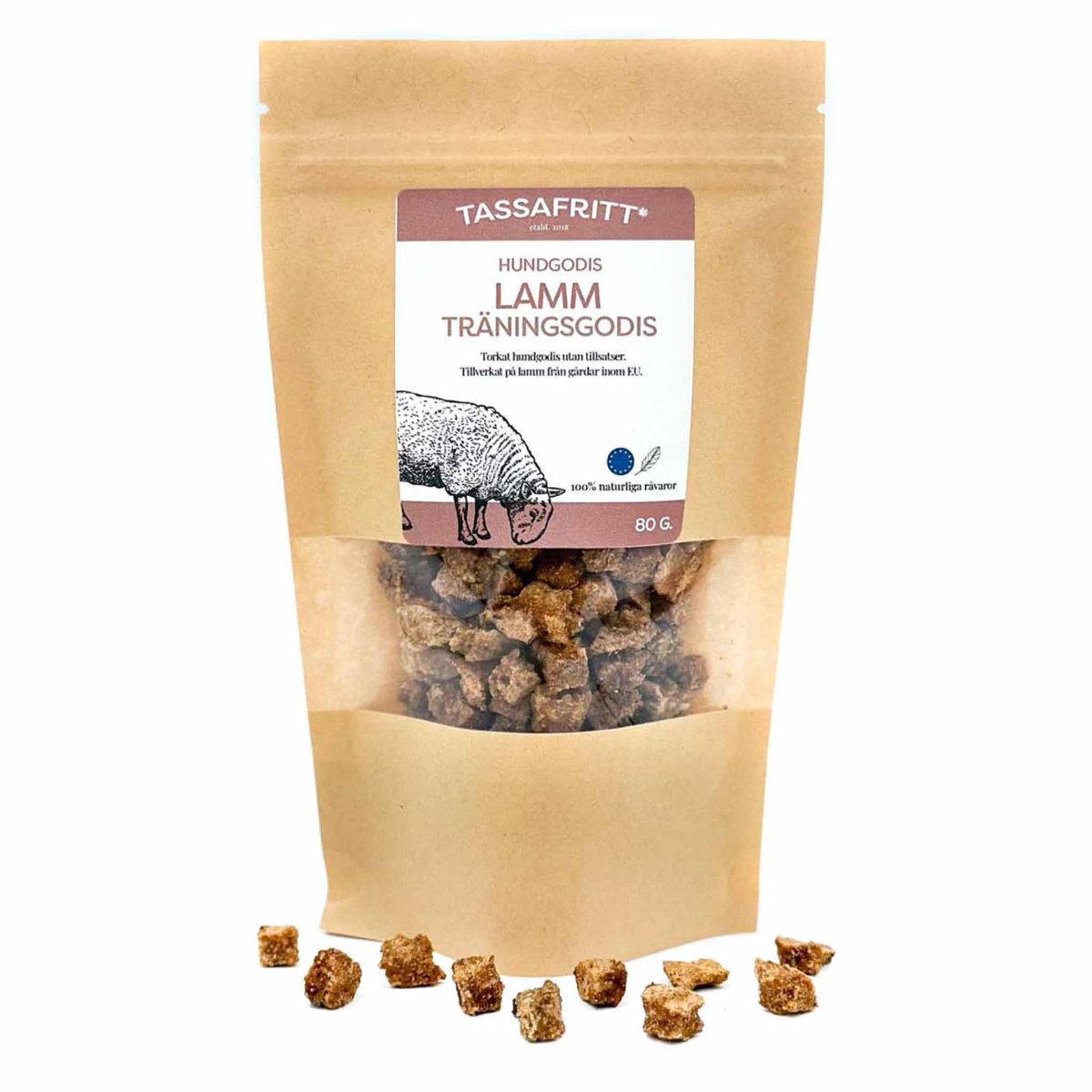 TassaFritt träningsgodis lamm – 80g - Bild 2