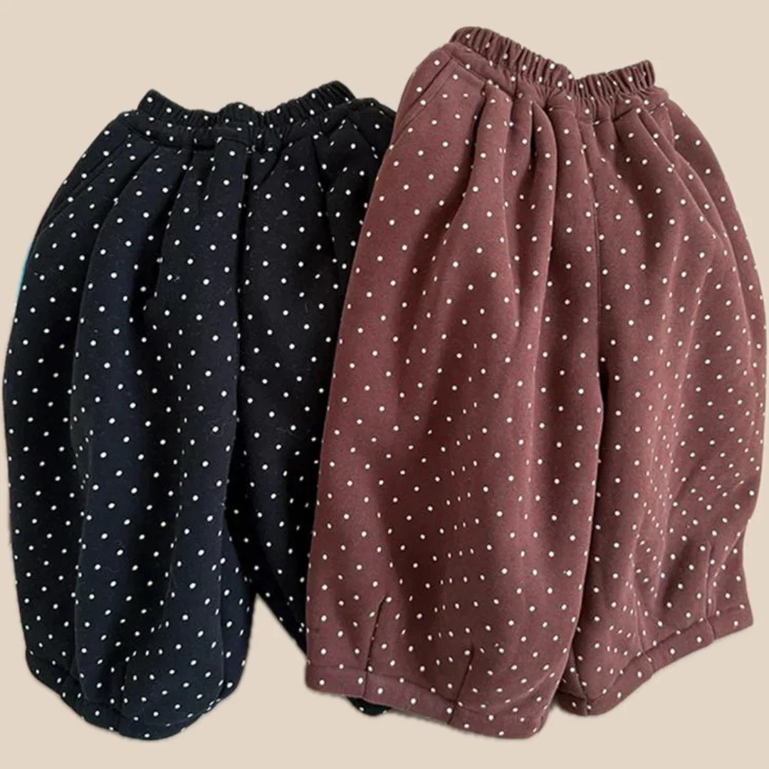 Byxa med Prickar – Dotty Daze Flickor, Brun/Svart, Bomull, Storlek 1–8 år