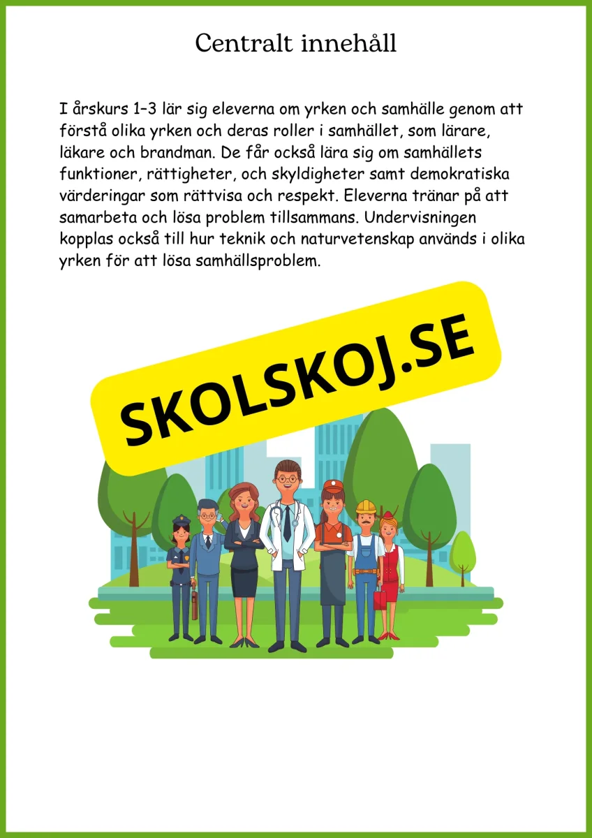 Korta fakta om viktiga samhällsfunktioner och olika yrken och lite till - Bild 3