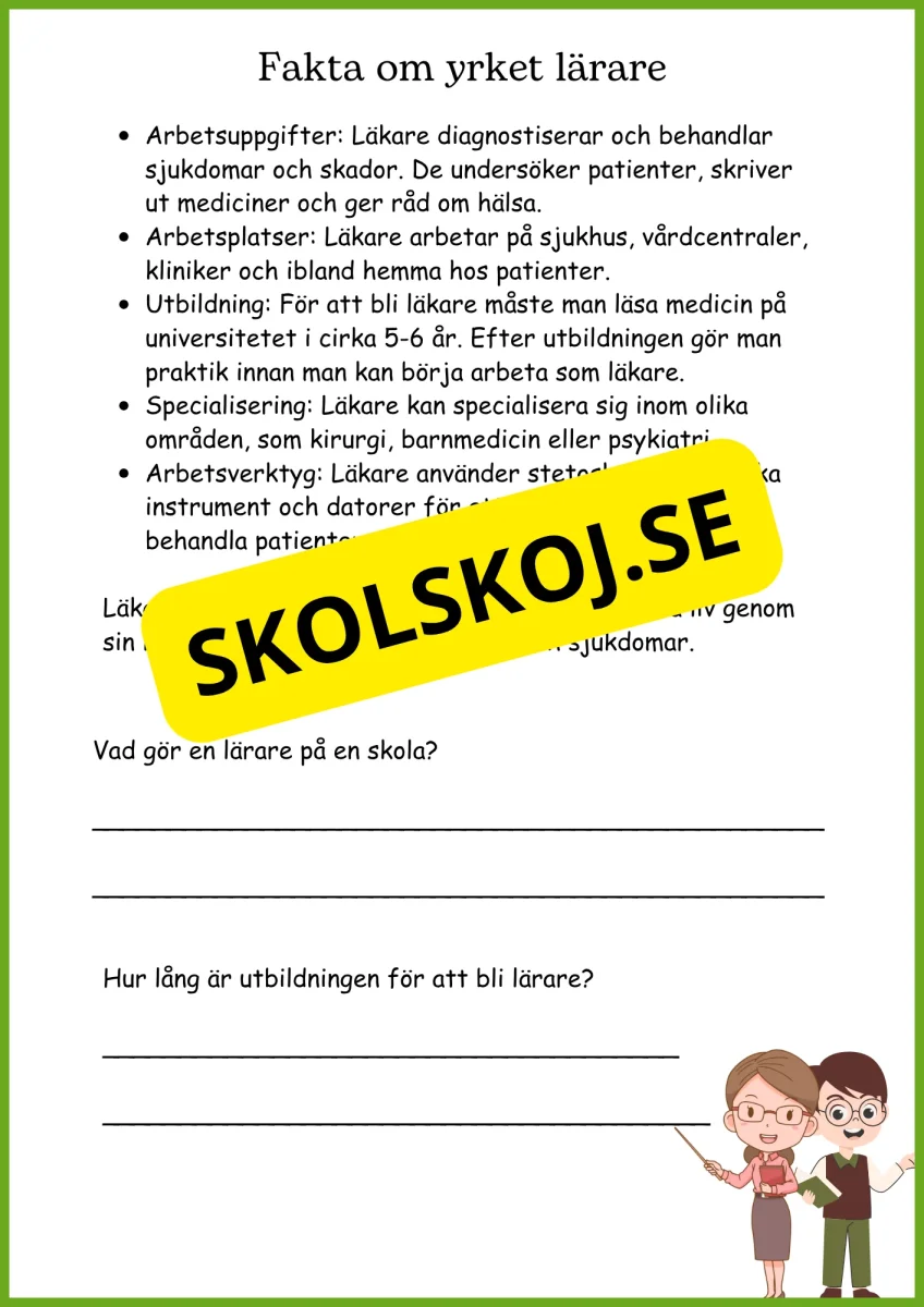 Korta fakta om viktiga samhällsfunktioner och olika yrken och lite till - Bild 8