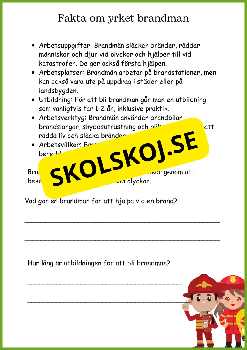Korta fakta om viktiga samhällsfunktioner och olika yrken och lite till - Bild 9