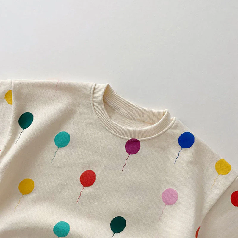 Träningsdräkt med ballonger – Balloony födelsedagsoutfit unisex, bomull, storlek 0–5 år - Bild 4