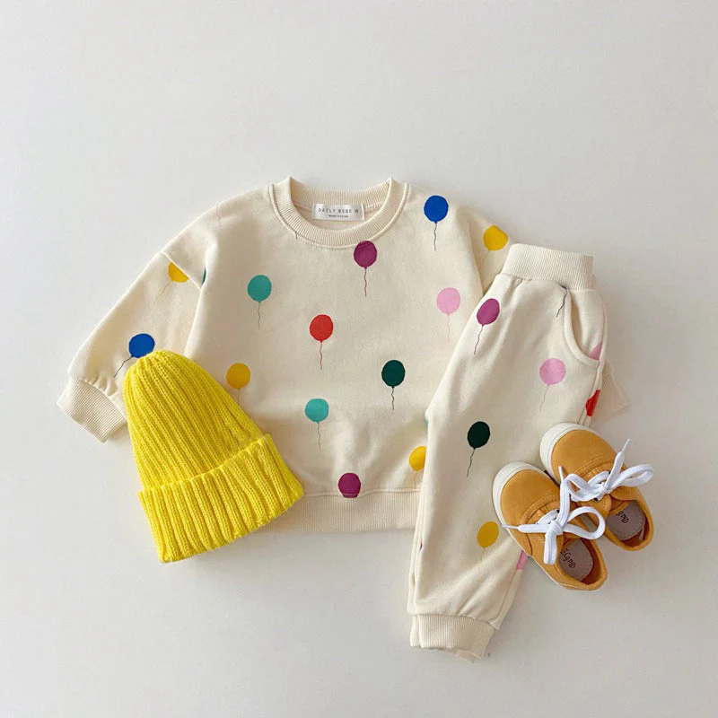 Träningsdräkt med ballonger – Balloony födelsedagsoutfit unisex, bomull, storlek 0–5 år - Bild 3
