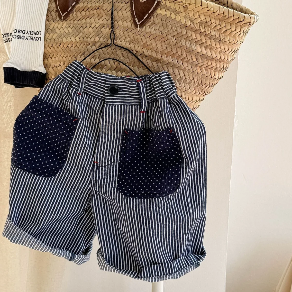 Norin Barnbyxor med Ränder – Unisex Sommarbyxor i Bomull (0–6 År) – Bekväm Passform & Unik Design - Bild 3
