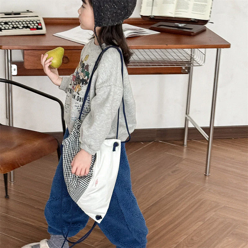 Tröja med tryck – FunCrew Unisex, Blå/Grå/Beige, Bomull, Storlek 0–6 år - Bild 6