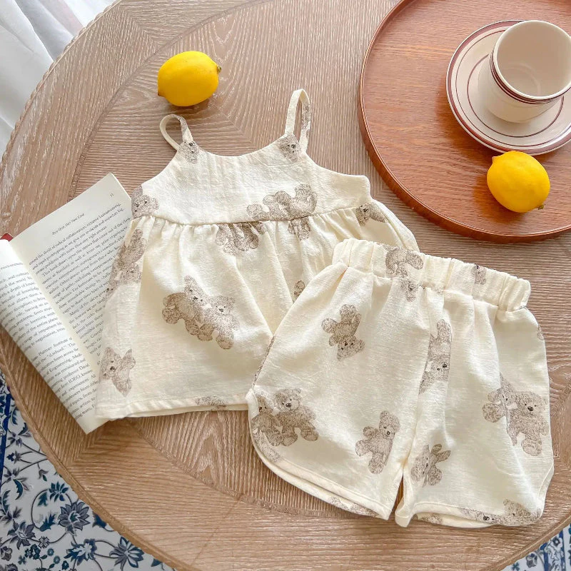 Somrig Babyset – Lätt & Bekväm Tanktop & Shorts | Andningsbart Material | Storlek 1–24 månader - Bild 5