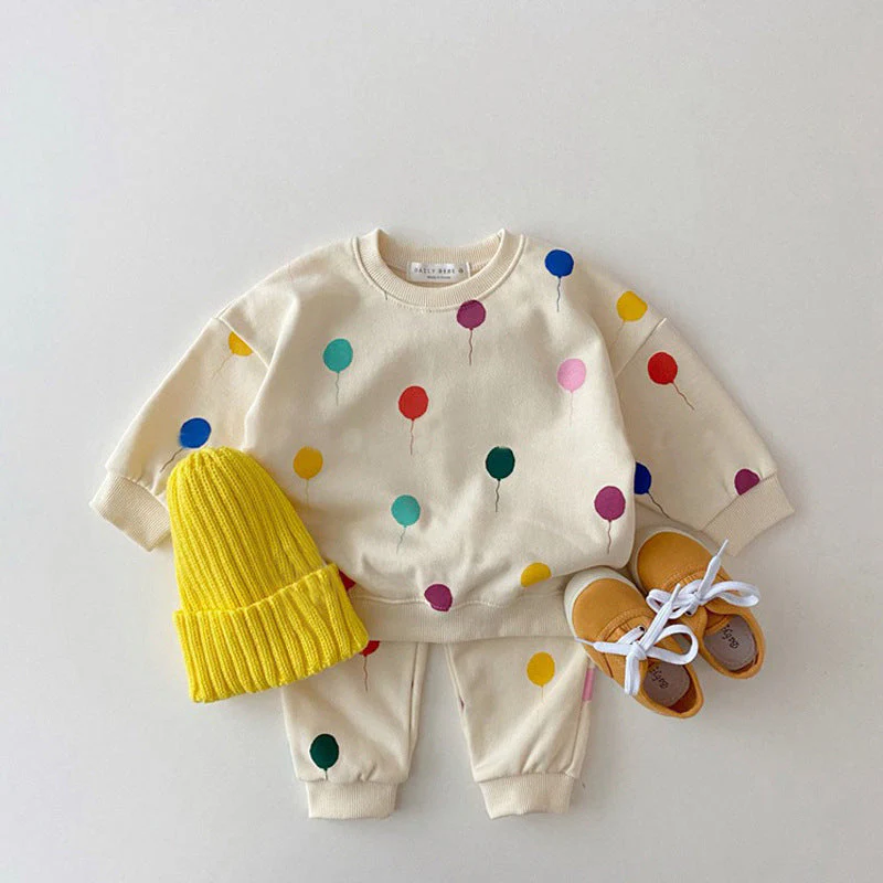 Träningsdräkt med ballonger – Balloony födelsedagsoutfit unisex, bomull, storlek 0–5 år - Bild 2