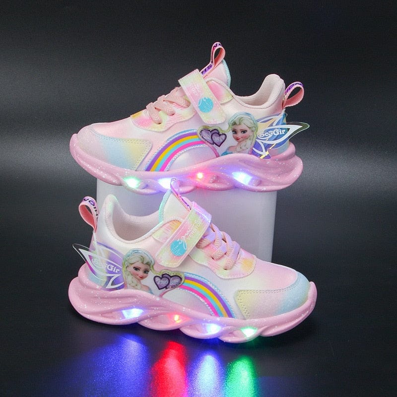 Rainbow Glitter LED Barnsneakers – Lysande Sula | Stl. 22-35 - Bild 8