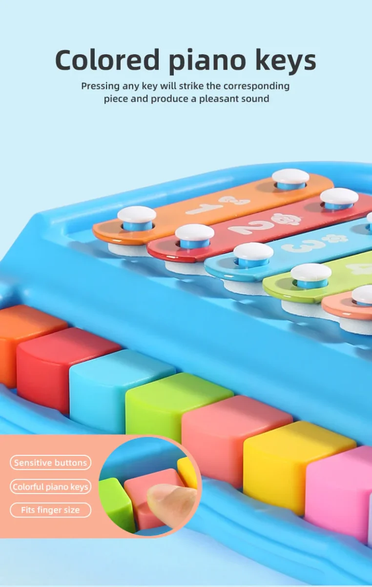 Pedagogiska Musikleksaker för Bebisar, Småbarn och Barn – Xylofon- och Pianoset för Kreativ Utveckling - Bild 6