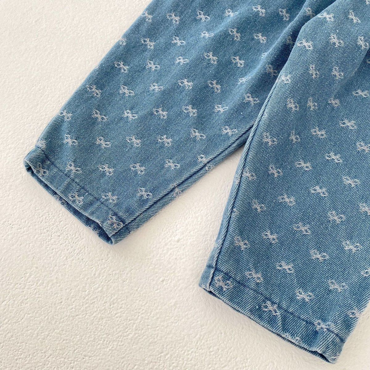 Jeans med Rosetter – Blossom Flicka, Blå, Bomull, Denim, 0–3 År - Bild 4