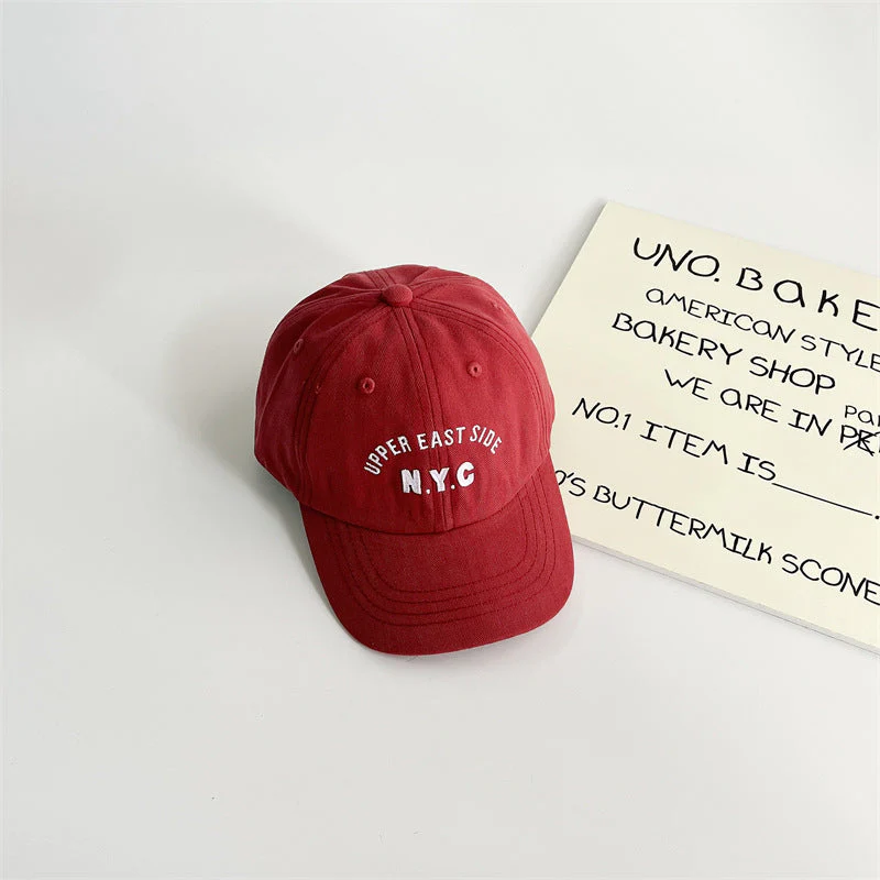 Basebollkeps – NYC Unisex, Grön/Röd/Svart/Blå/Orange/Vit/Brun, Bomull, Storlek 1–7 år - Bild 9