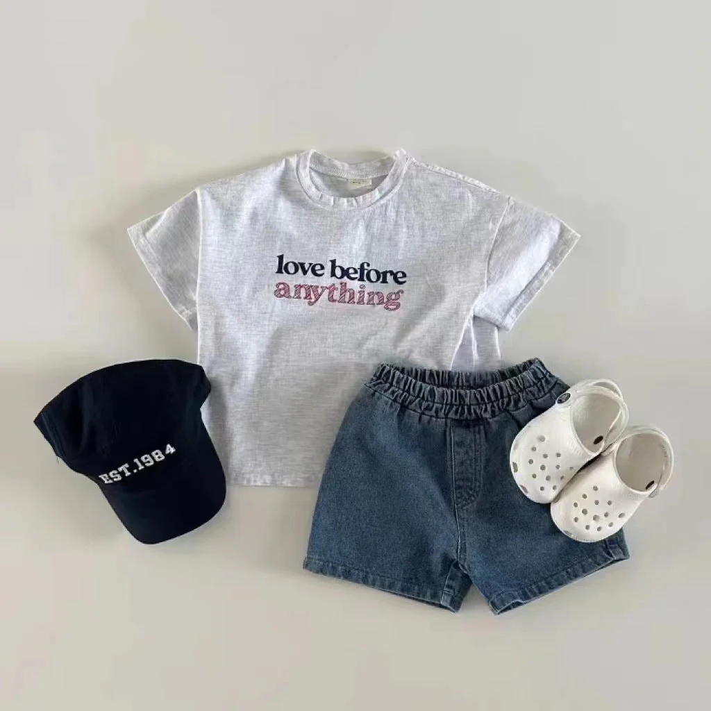 Korta byxor – DenimPlay Unisex, Svart/Blå/Ljusblå, Bomull, Storlek 0–3 år - Bild 3