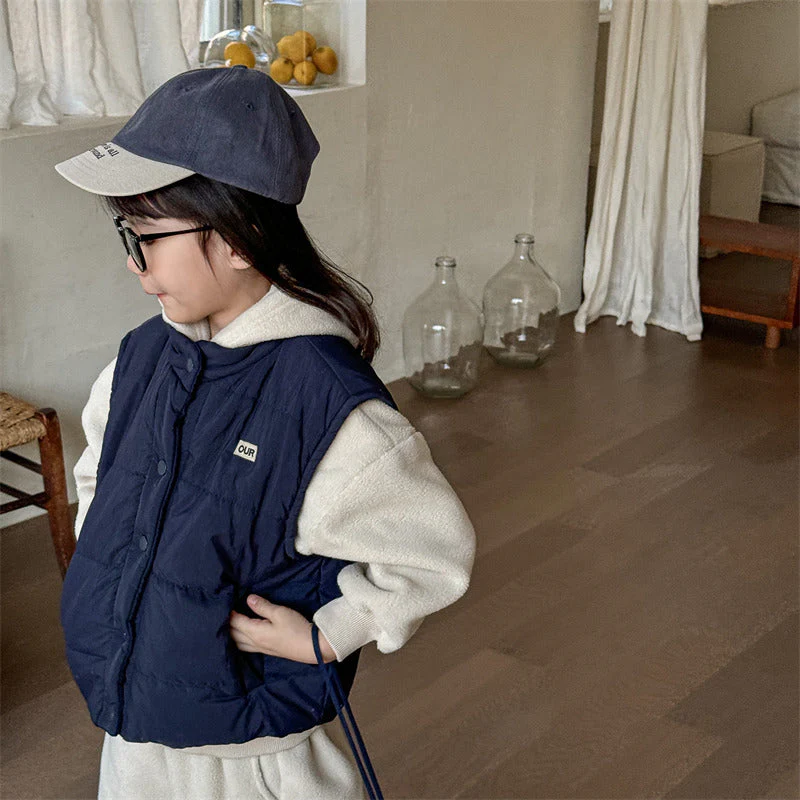 Bodywarmer – Little Voyager Unisex, Blå/Beige, Bomull, Storlek 0–6 år - Bild 5