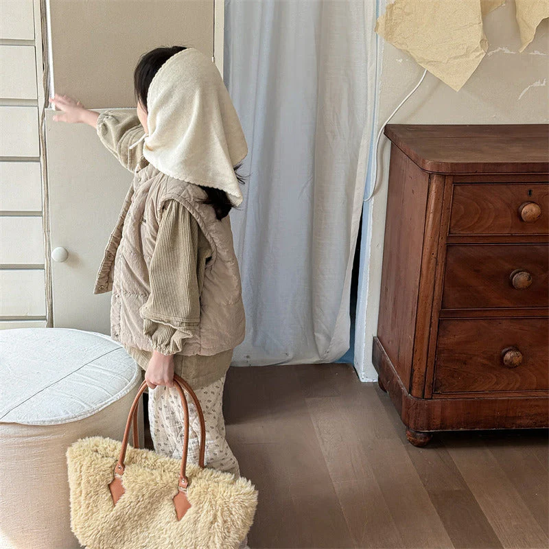 Bodywarmer – Little Voyager Unisex, Blå/Beige, Bomull, Storlek 0–6 år - Bild 7