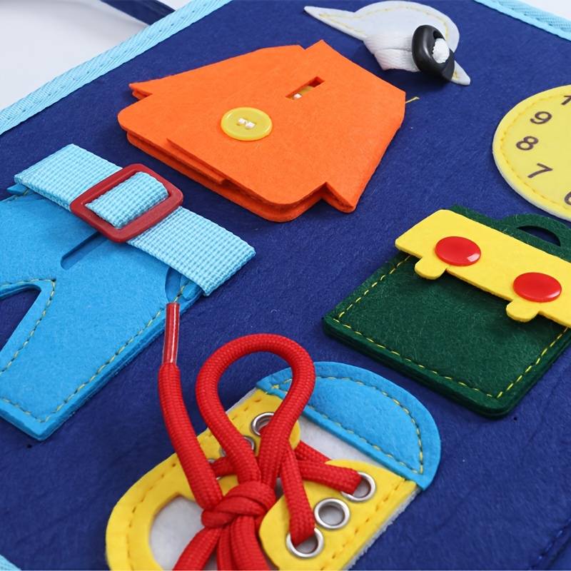 Montessori Busy Book – Aktivitetsbok för barn som lär sig klä på sig - Bild 4