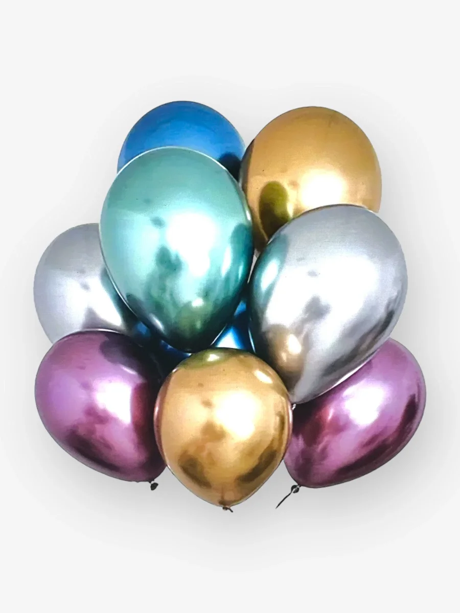 6 stycken, 12,7cm - Blandade metallic ballonger - Bild 2