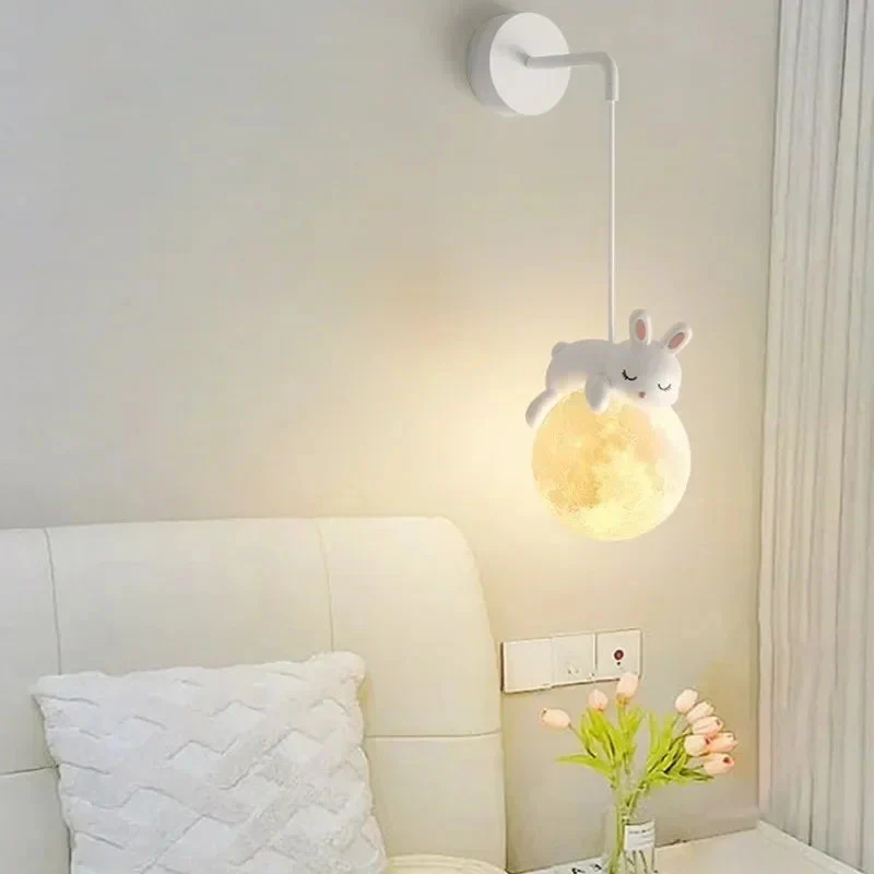 Barnrumslampa Björn eller Kanin – Varmt LED Ljus Babyrum - Bild 3