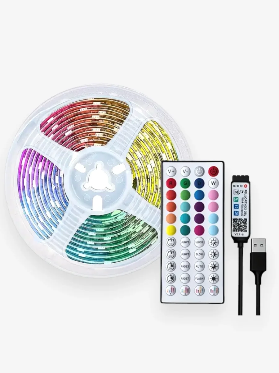 30 meter - Rör sig till musik RGBIC LED Ljusslinga med Fjärrkontroll och USB - Bild 2