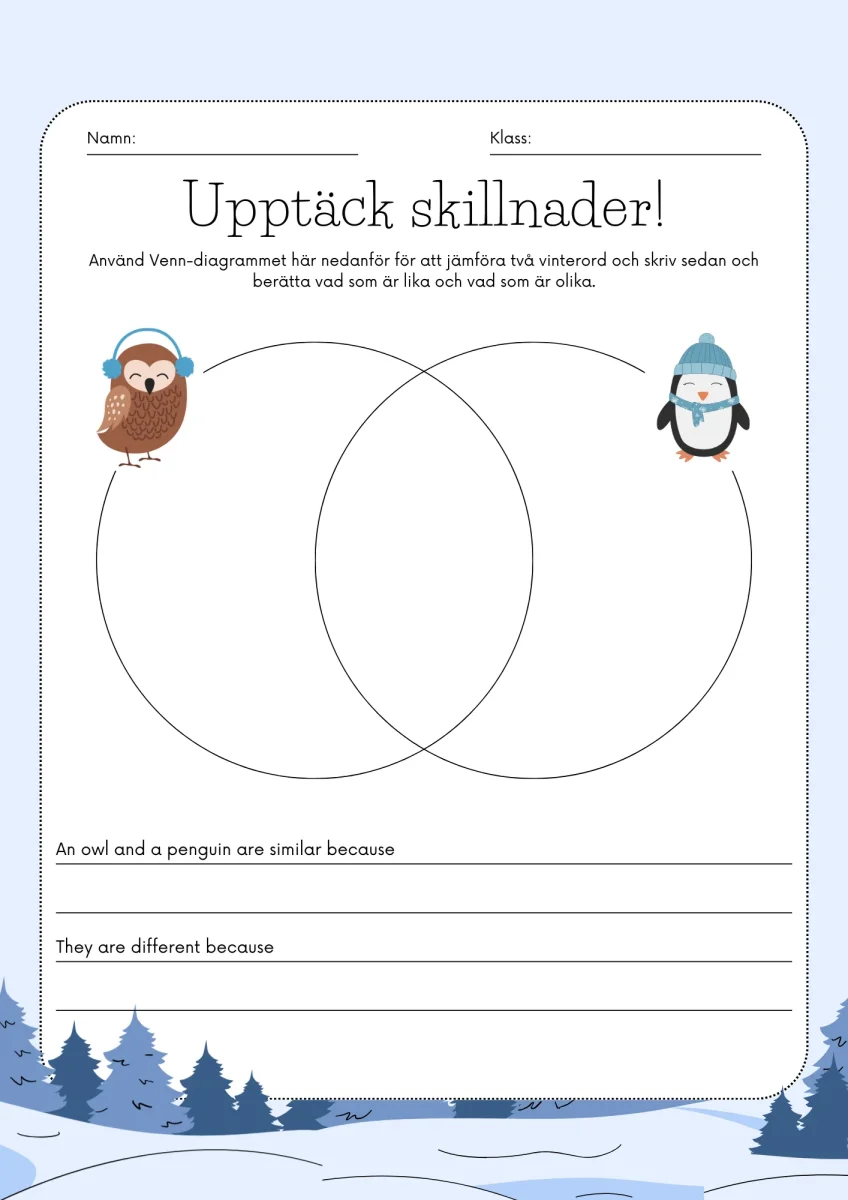 Upptäck skillnader + Facit