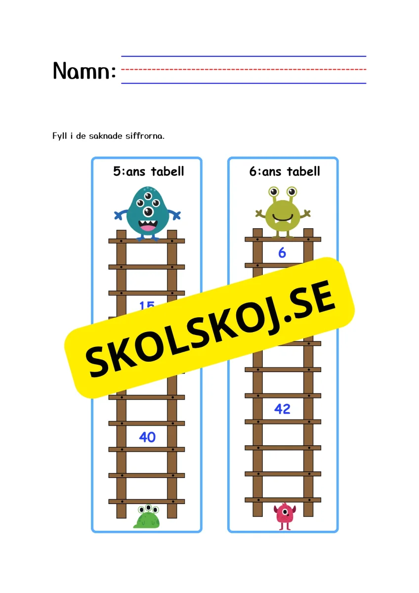 Multiplikationstabellen - 1 - 10 - Bild 5