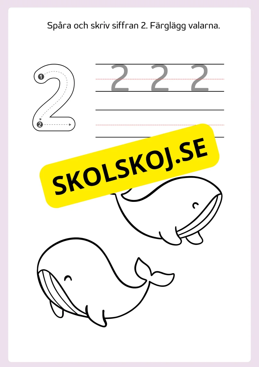 Spåra och färglägg siffror 0 - 9 - Bild 5