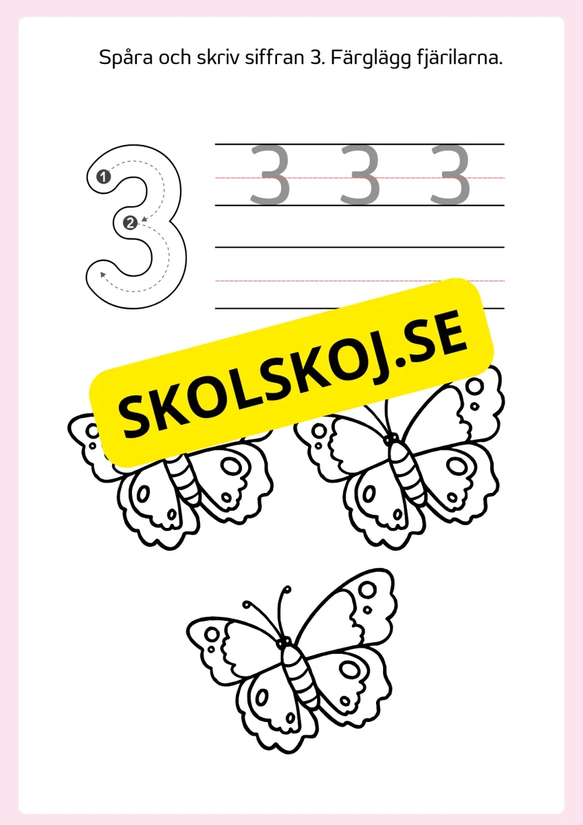 Spåra och färglägg siffror 0 - 9 - Bild 6