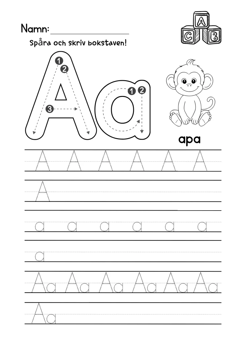 Spåra alfabetet - A - Ö - Bild 2