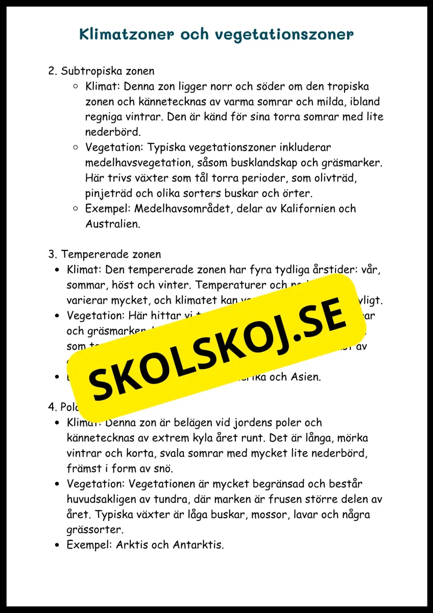 Upptäck jordens klimat- och vegetationszoner - Bild 8