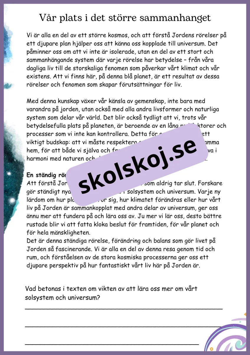 Jordens rörelser och vår plats i universum - Åk 4 - 6 - Bild 9